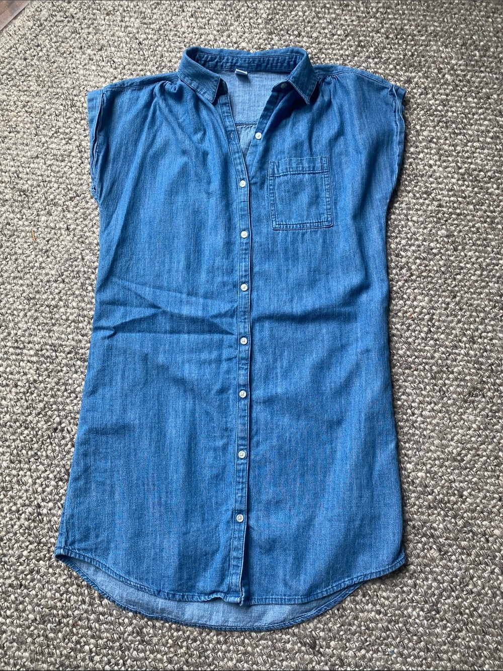 Old Navy Blue Denim Shirt Dress